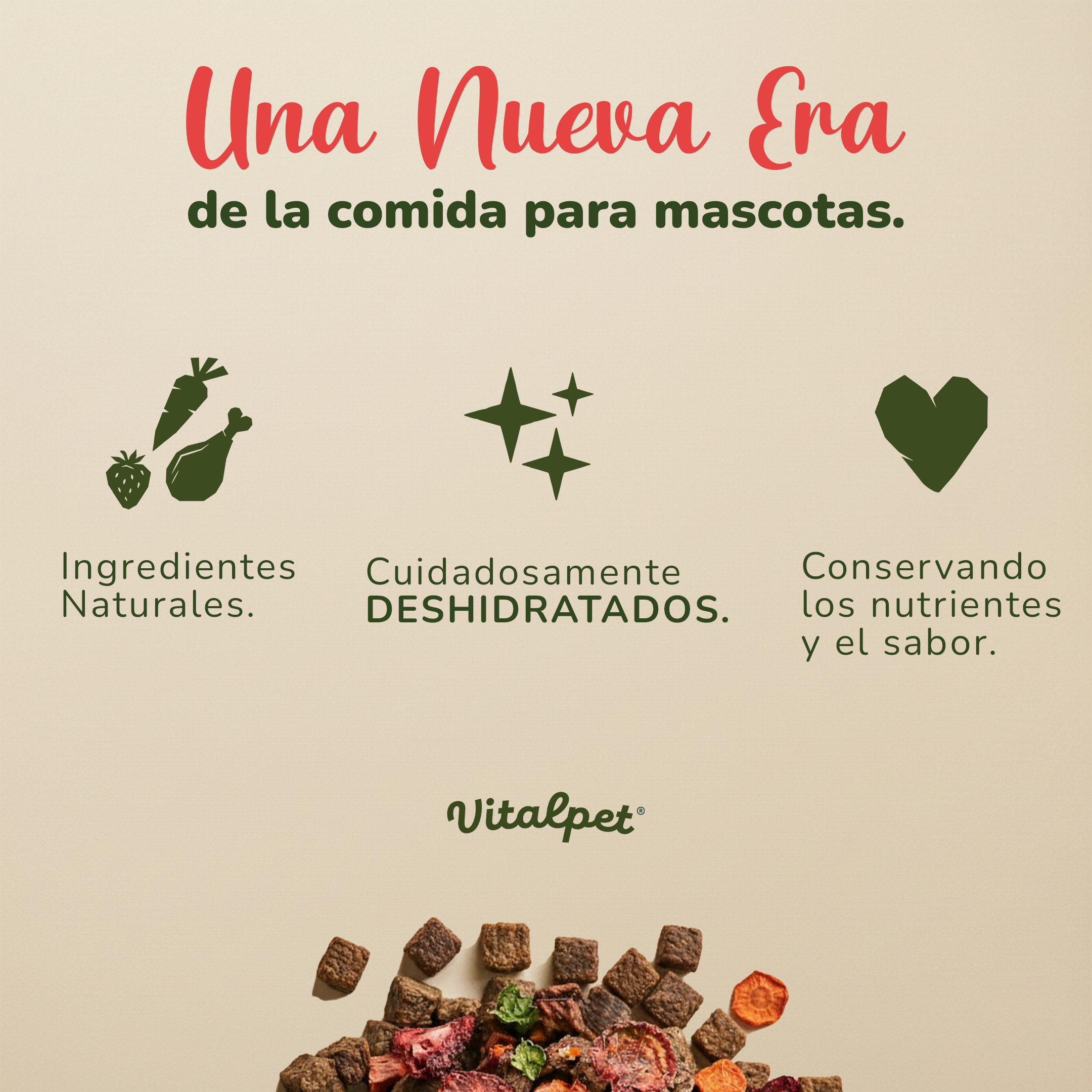 Vitalpet® Premium Food Alimento Hipoalergénico Deshidratado Base Conejo Adulto Para Todas Las Razas