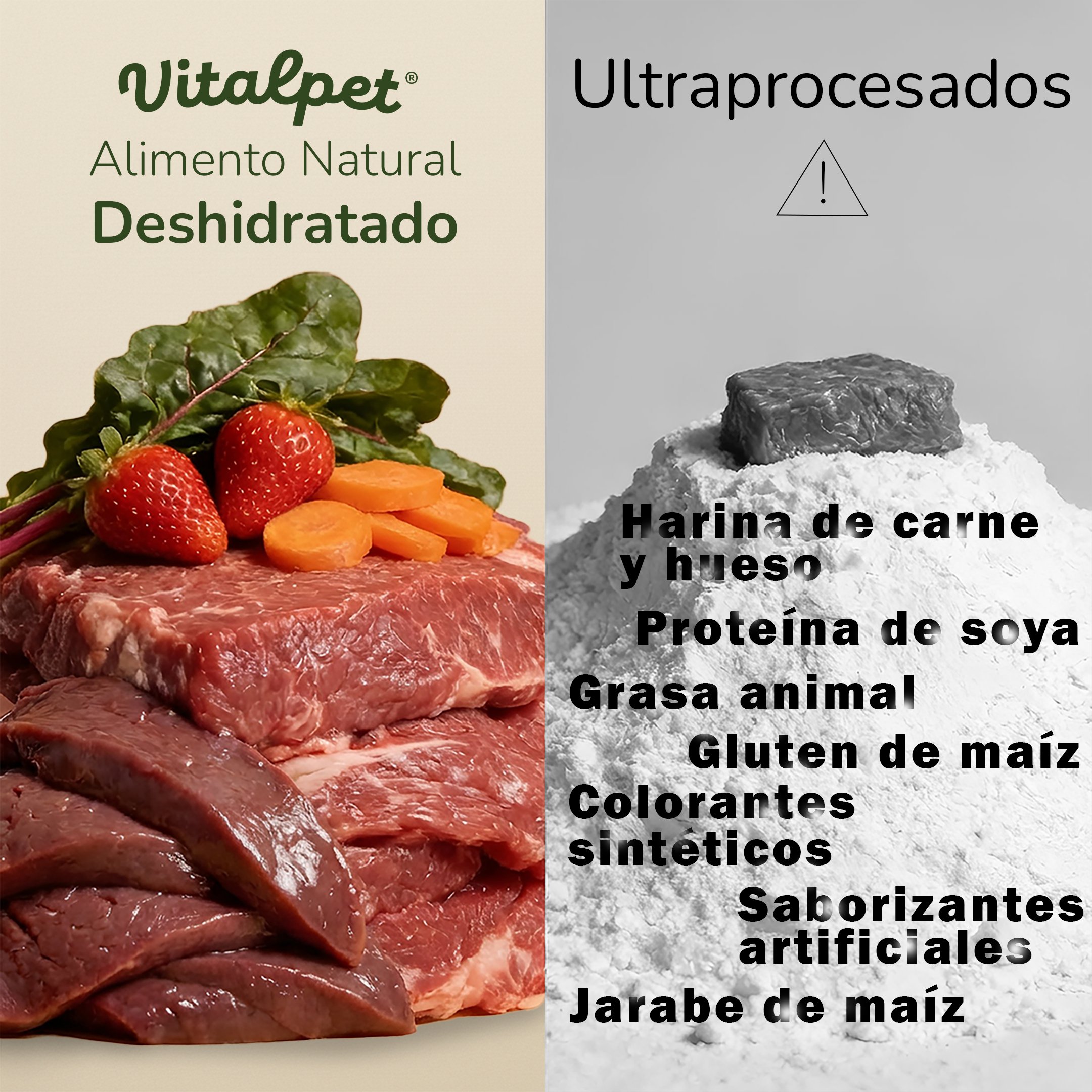 Vitalpet® Premium Food Alimento Deshidratado Base Res Adulto Para Todas Las Razas
